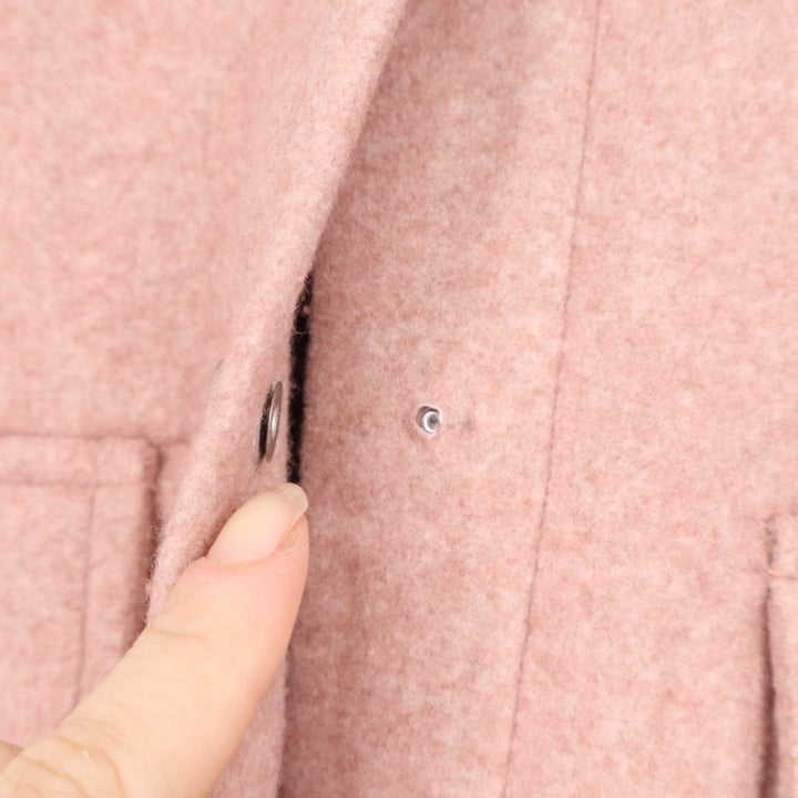 Zara Soft Over Shirt Shacket Womens M Pink Snap Button High Low Spread Collar