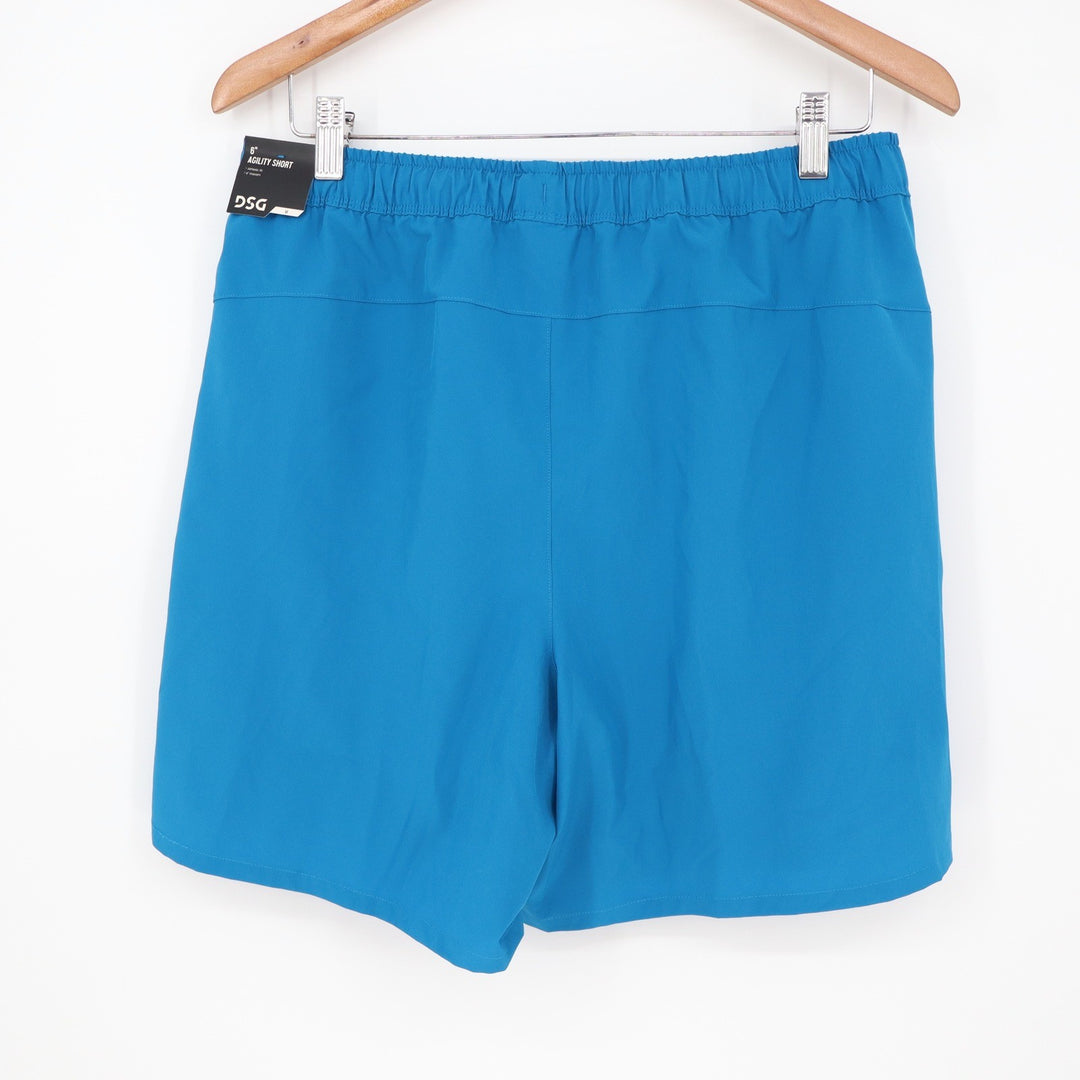 DSG Mens 6" Agility Short Blue Gleam Athletic Gym Training Shorts Medium