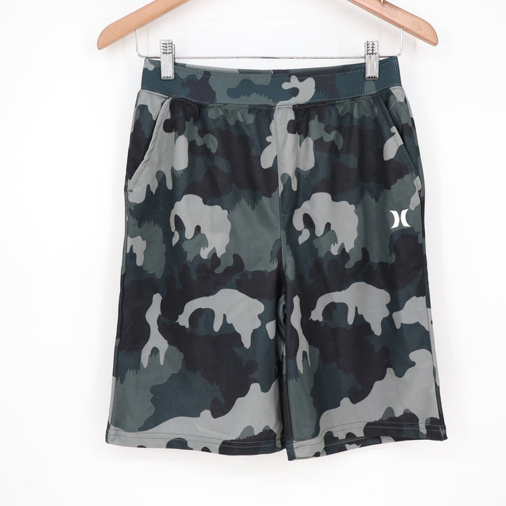 Hurley Boys Grey Camo Dri-FIT Athletic Shorts Large NWT
