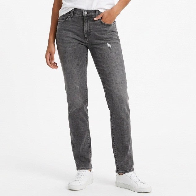 Levi's 514 Straight Fit Jeans Mens 36x34 Gray Denim Cotton Soft Stretch Twill