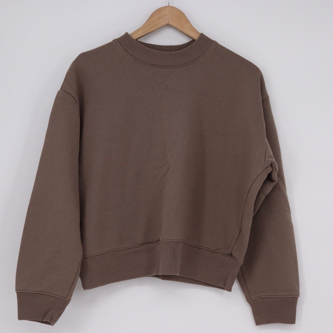 A New Day Womens Brown Crewneck Sweatshirt Size M Relaxed Fit Pullover