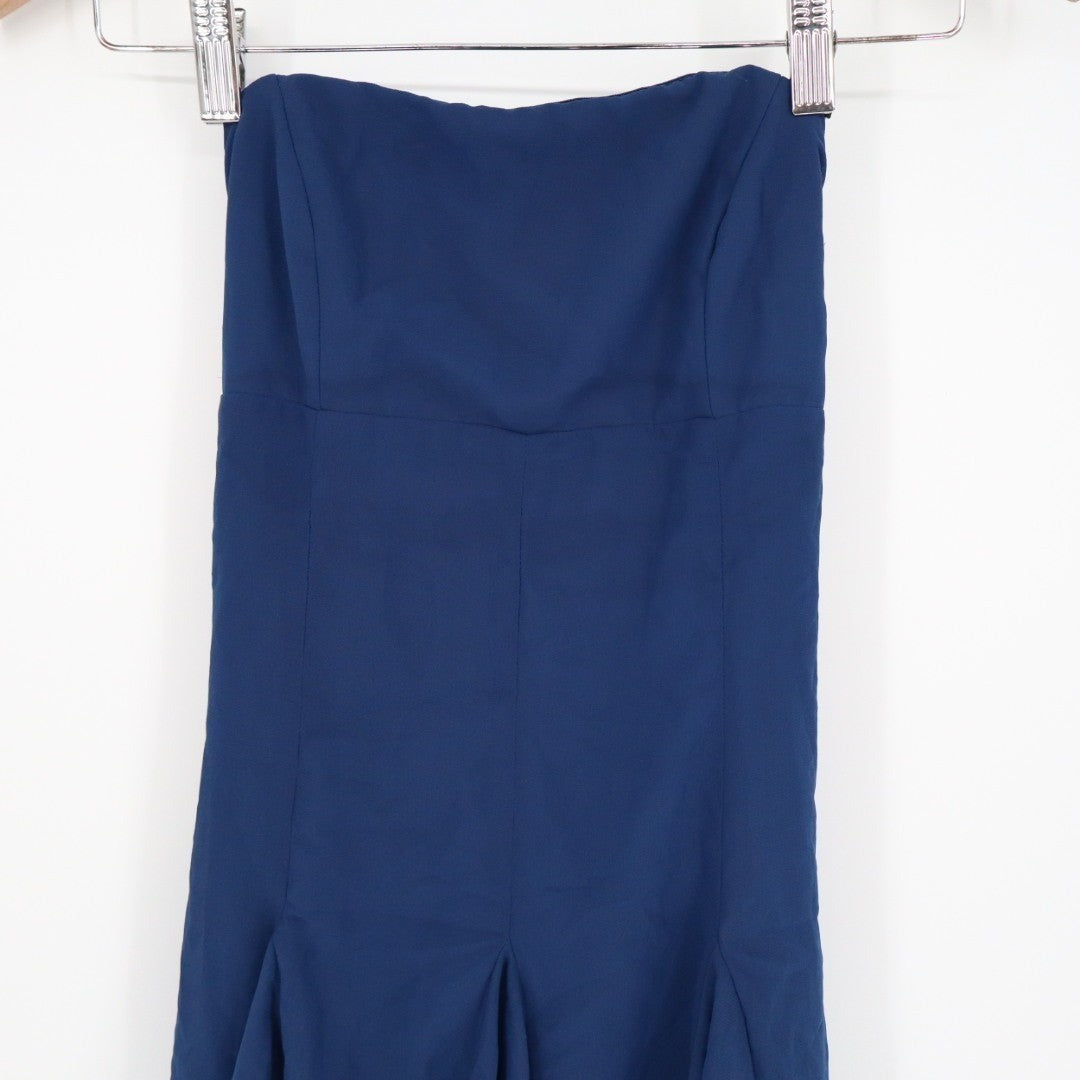 Lulus Perfected Sweetness Mini Dress Womens Small Blue Pleated Tiered Sleeveless