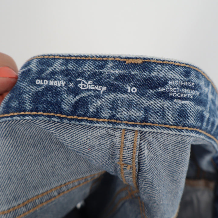 Old Navy x Disney Minnie Mouse High Rise Denim Cut Off Shorts Light Wash Size 10