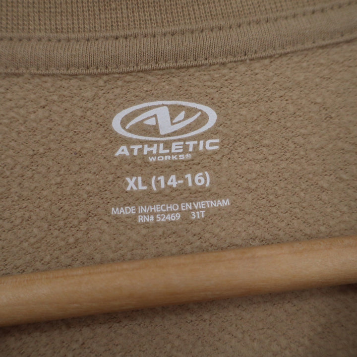 Athletic Works Girls XL 14-16 Tan Crewneck Sweatshirt Fleece