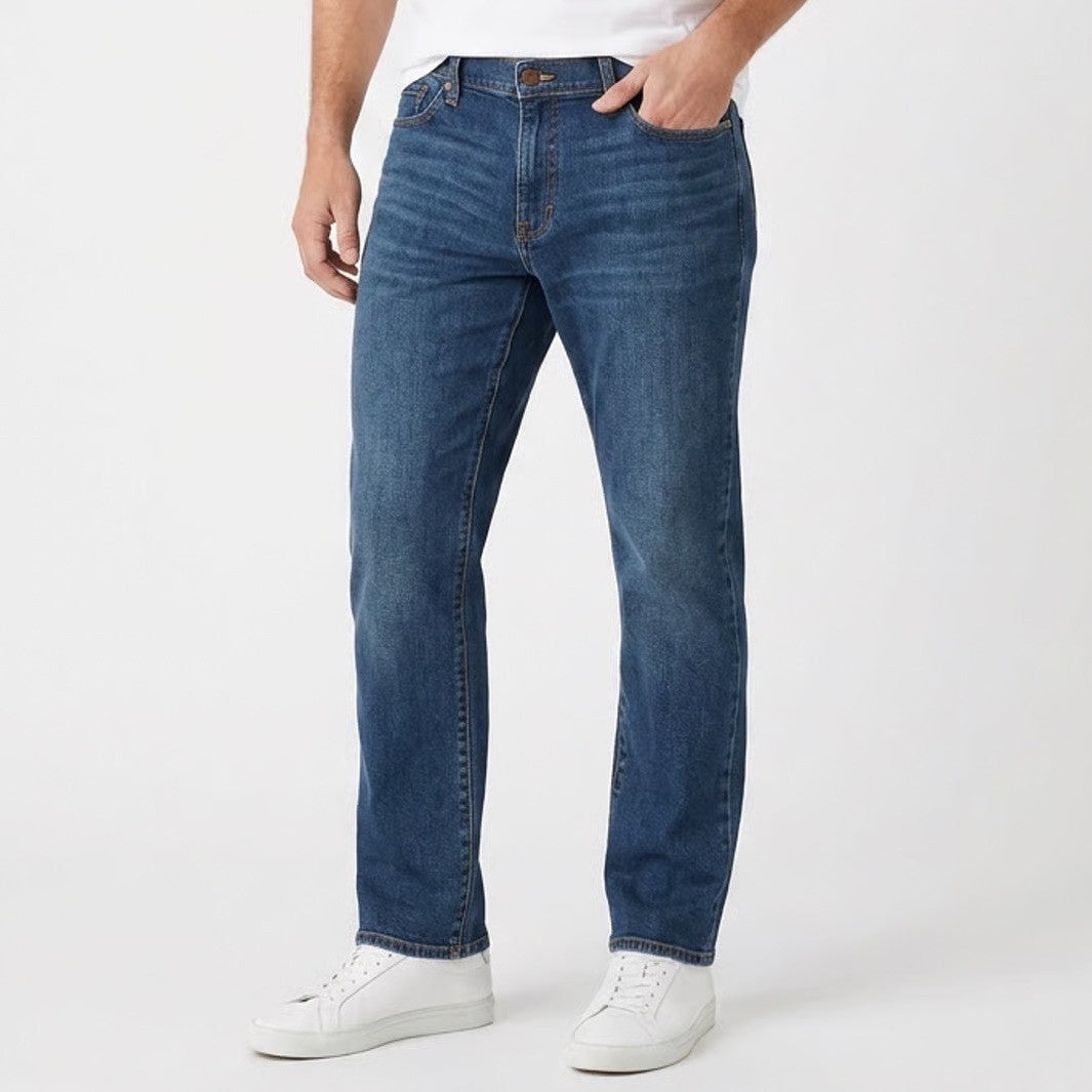 Lucky Brand Jeans Mens 40x32 Blue Denim Cotton Stretch Straight Leg Mid Rise