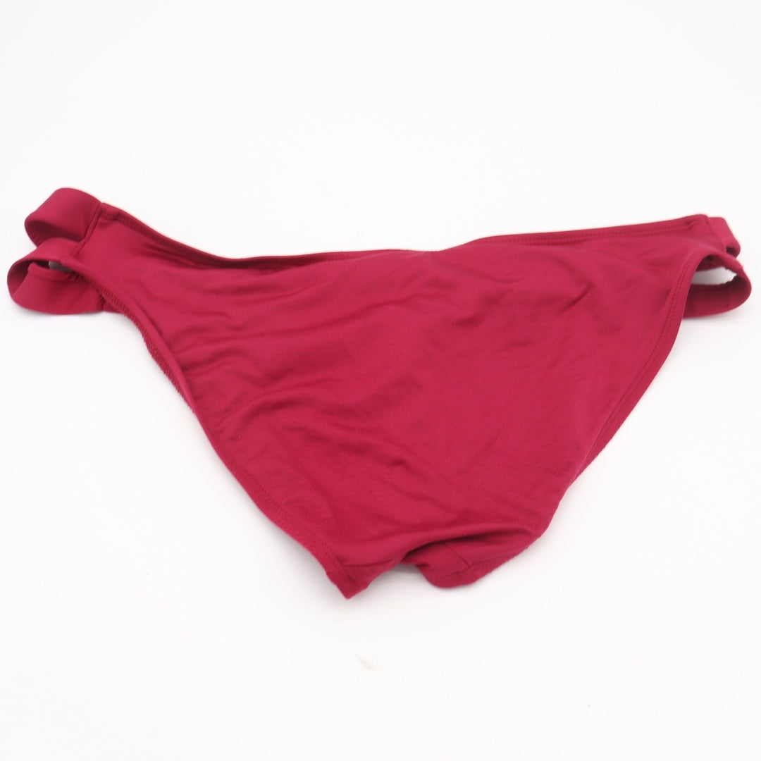 Mossimo Burgundy Red Double Strap Side Bikini Bottoms Size L