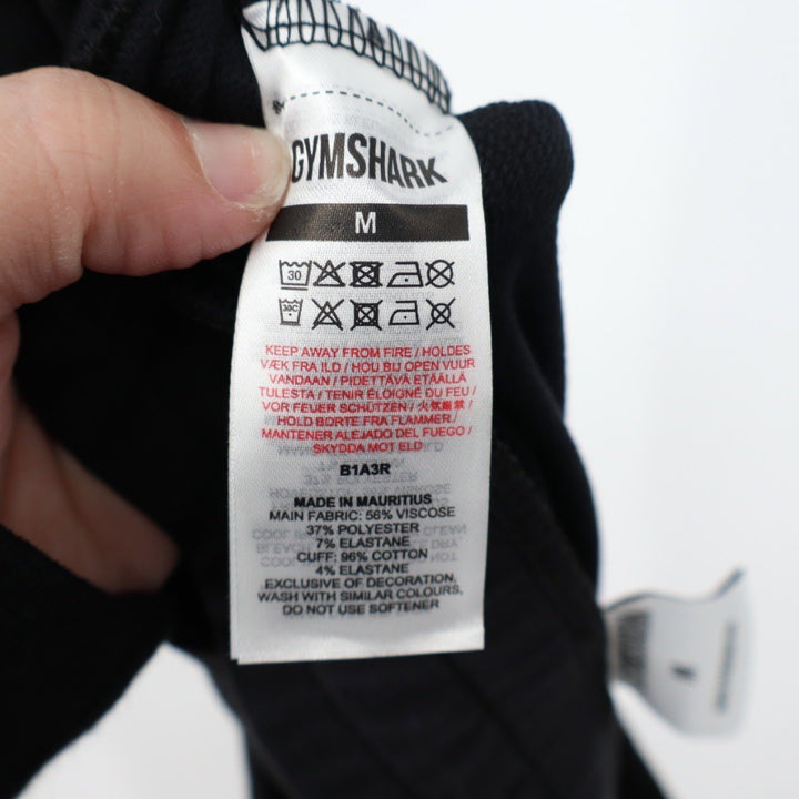 Gymshark Joggers Black Sweatpants Size M Logo Detail Athletic Comfort