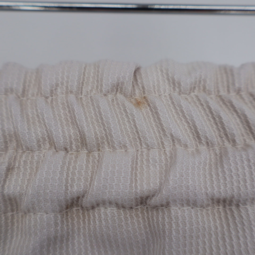 Unbranded Mens Pleated Corduroy Shorts Beige Off-White Elastic Back Size 36W