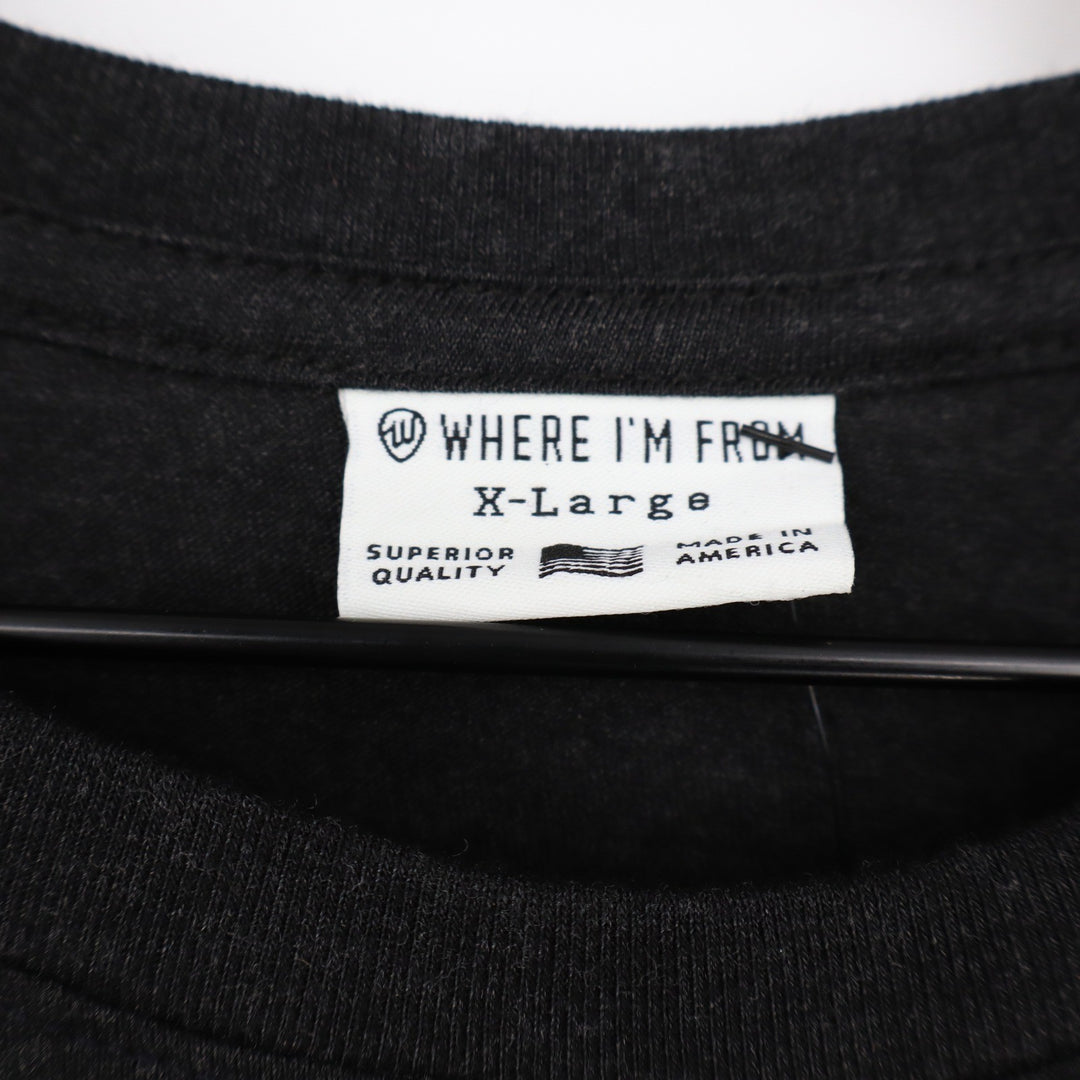 Where I'm From New Jersey Graphic Tee Mens XL Charcoal Heather Made in USA NWT