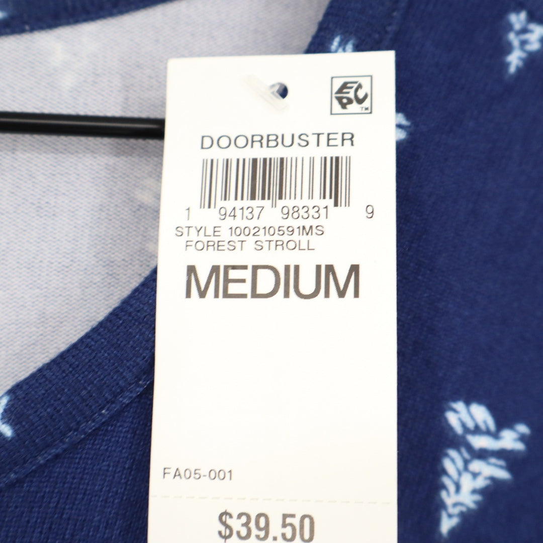 Charter Club Intimates Blue Forest Stroll Print Long Sleeve Nightgown M
