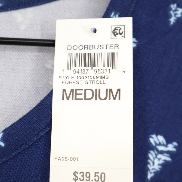 Charter Club Intimates Blue Forest Stroll Print Long Sleeve Nightgown M