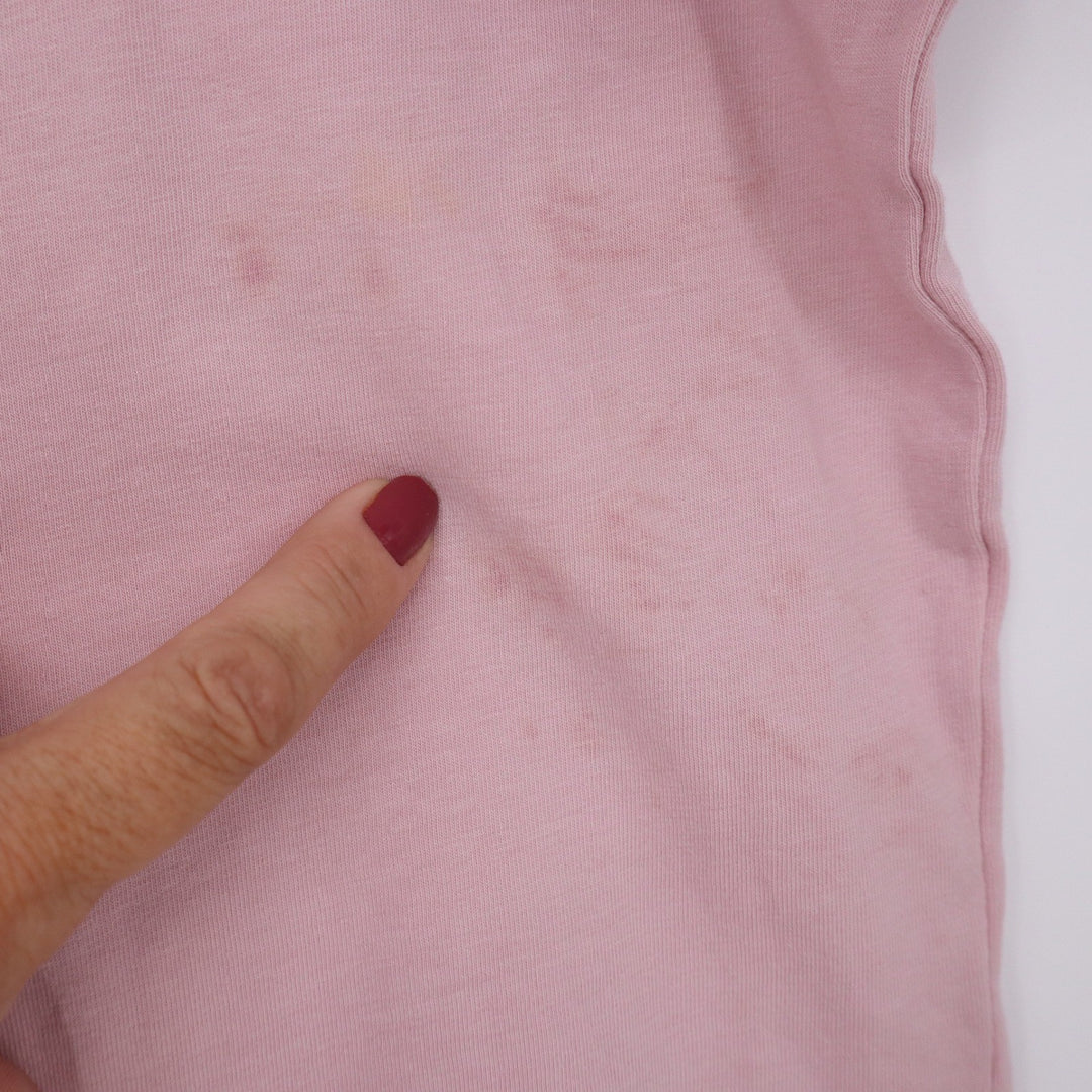 gemma & olivia T-Shirt Womens Medium Pink Cuffed Short Sleeve Cotton Fair