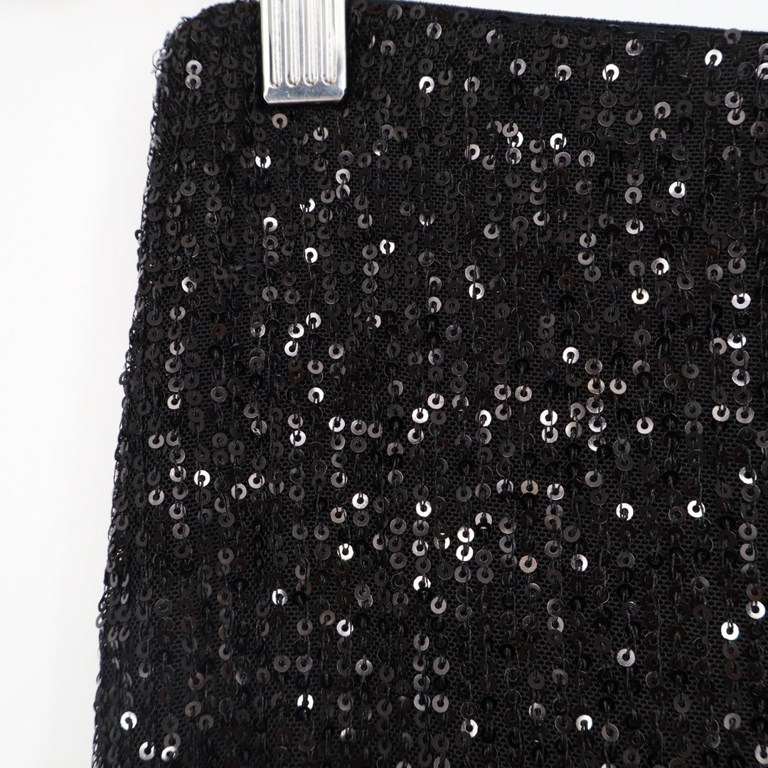 Six Fifty Black Sequin Midi Skirt Womens Size Medium Sparkle Party NYE New