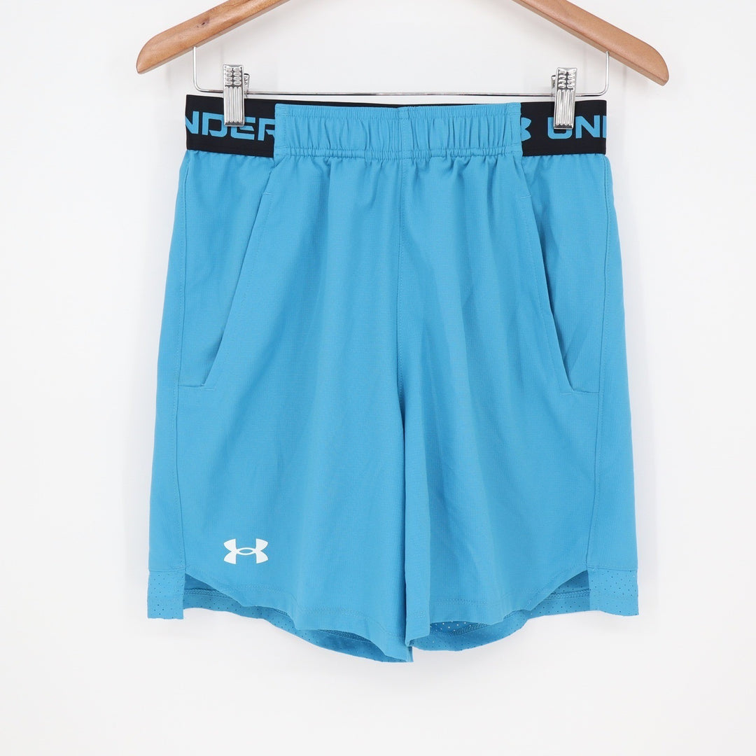 Under Armour Mens Fitted Blue Athletic Training Shorts Size Small 6 Inch Inseam