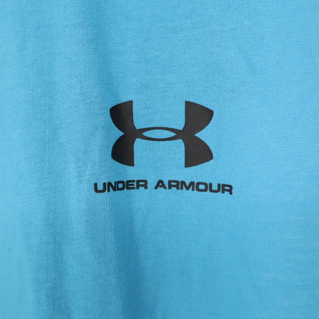 Under Armour Mens Blue Cut Off Tank Top Muscle Tee Loose Fit Size M New