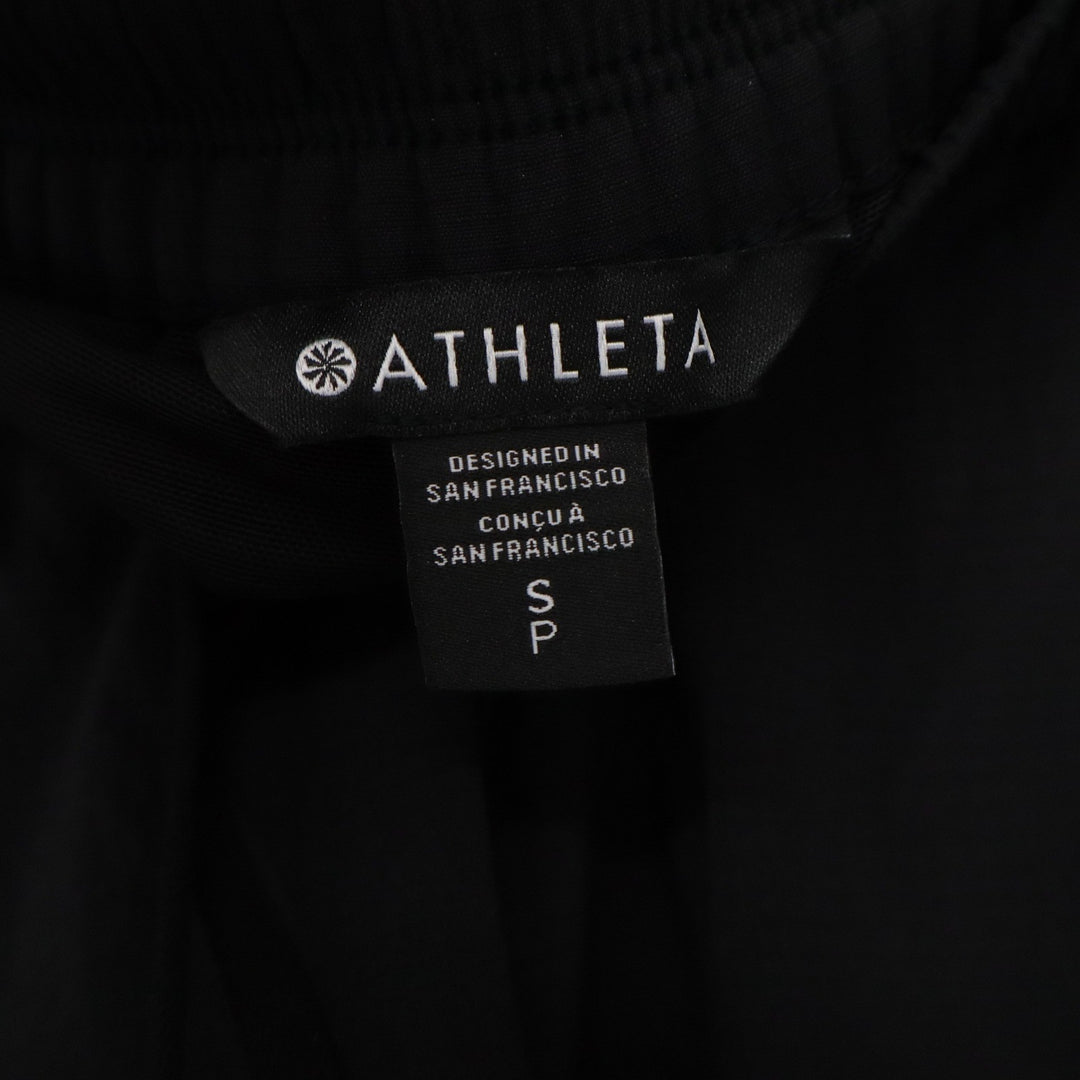 Athleta Venice Jogger Black Nylon Spandex Zipper Pocket Pants Womens Small