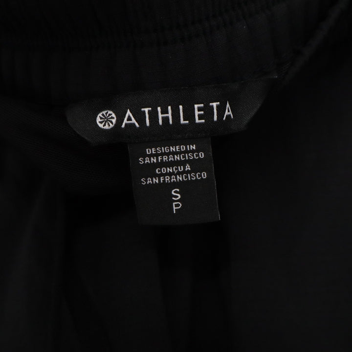 Athleta Venice Jogger Black Nylon Spandex Zipper Pocket Pants Womens Small