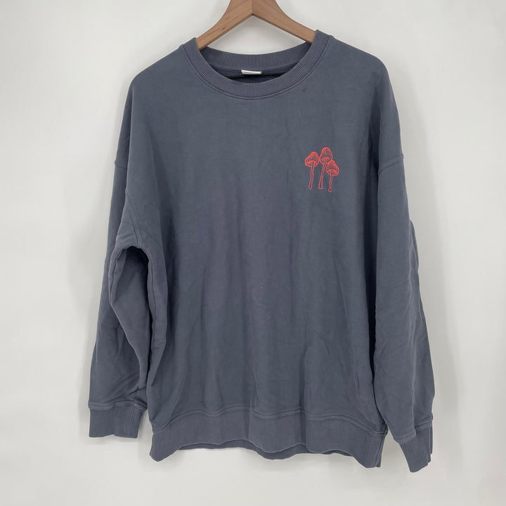 Outdoor Voices Organic Cotton Mushroom Graphic Sweatshirt Size L
