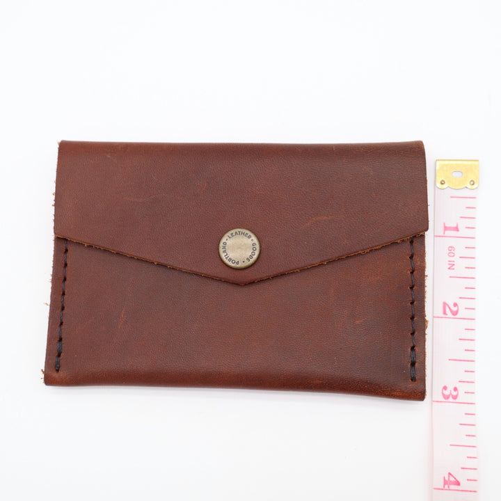 Portland Leather Goods Womens Envelope Wallet Brown Finest Full-Grain Leather