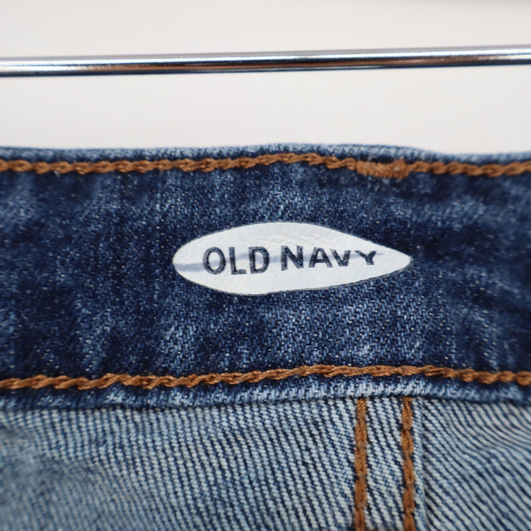 Old Navy Womens Distressed Cuffed Denim Shorts Dark Wash Blue Size 6