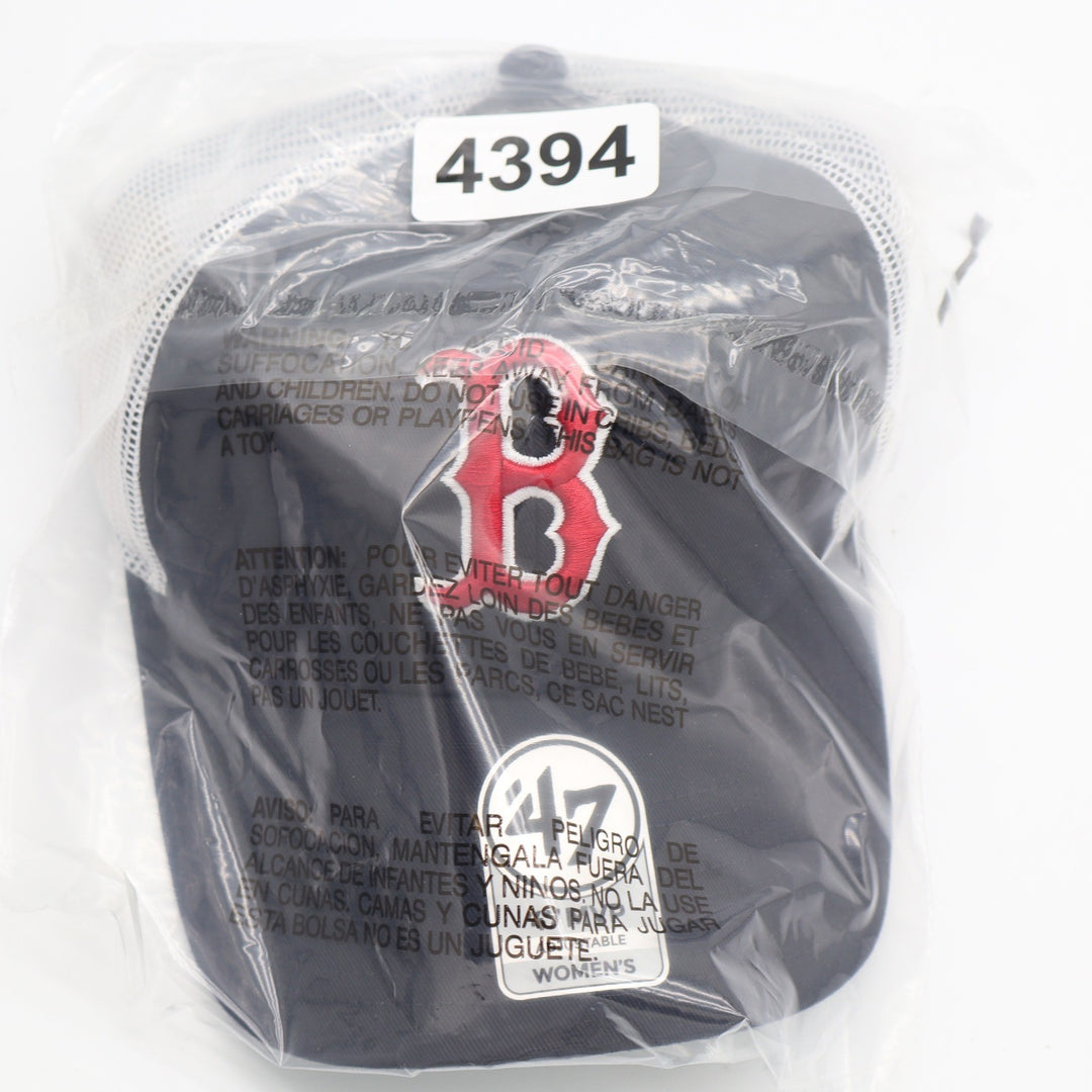 47 Brand Boston Red Sox Womens MVP Trucker Hat Navy Blue White Adjustable Cap
