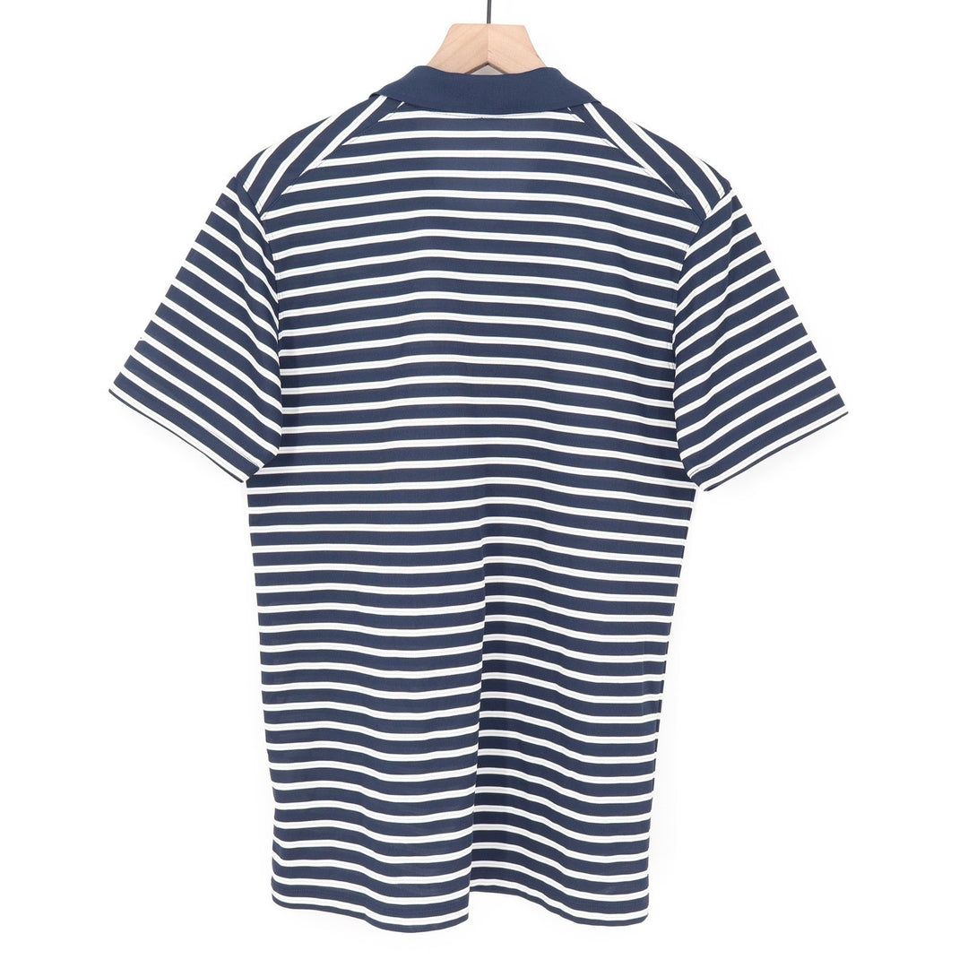 Nike Golf Mens Dri-FIT Striped Polo Shirt Navy Blue White DH0835-451 Small NWT