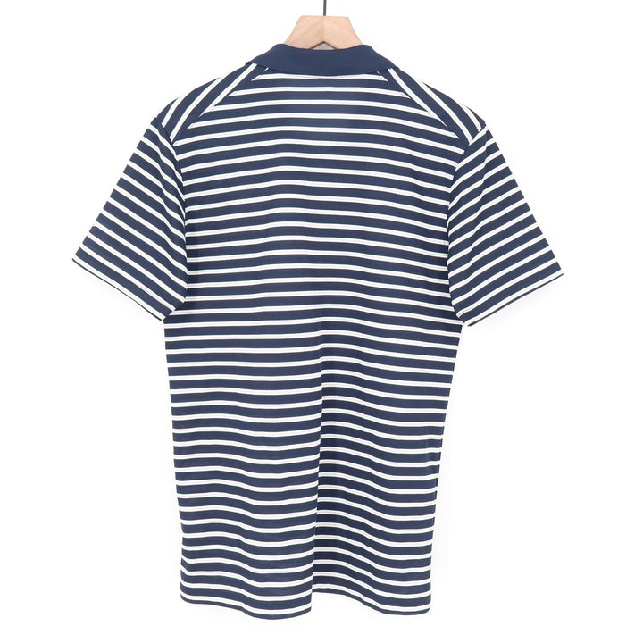 Nike Golf Mens Dri-FIT Striped Polo Shirt Navy Blue White DH0835-451 Small NWT
