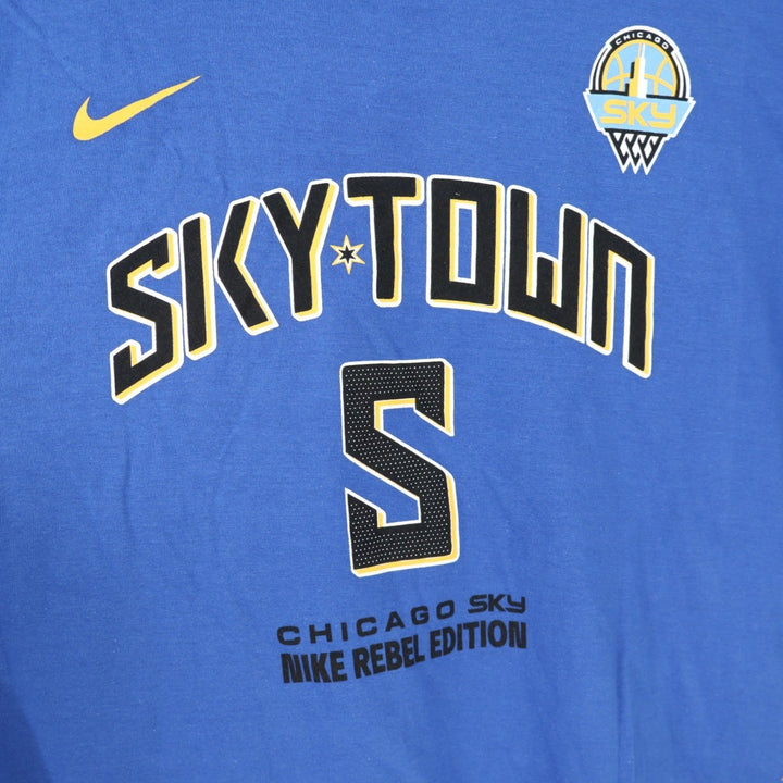 Nike Chicago Sky Angel Reese #5 SkyTown Rebel Edition Blue Youth XL T-Shirt