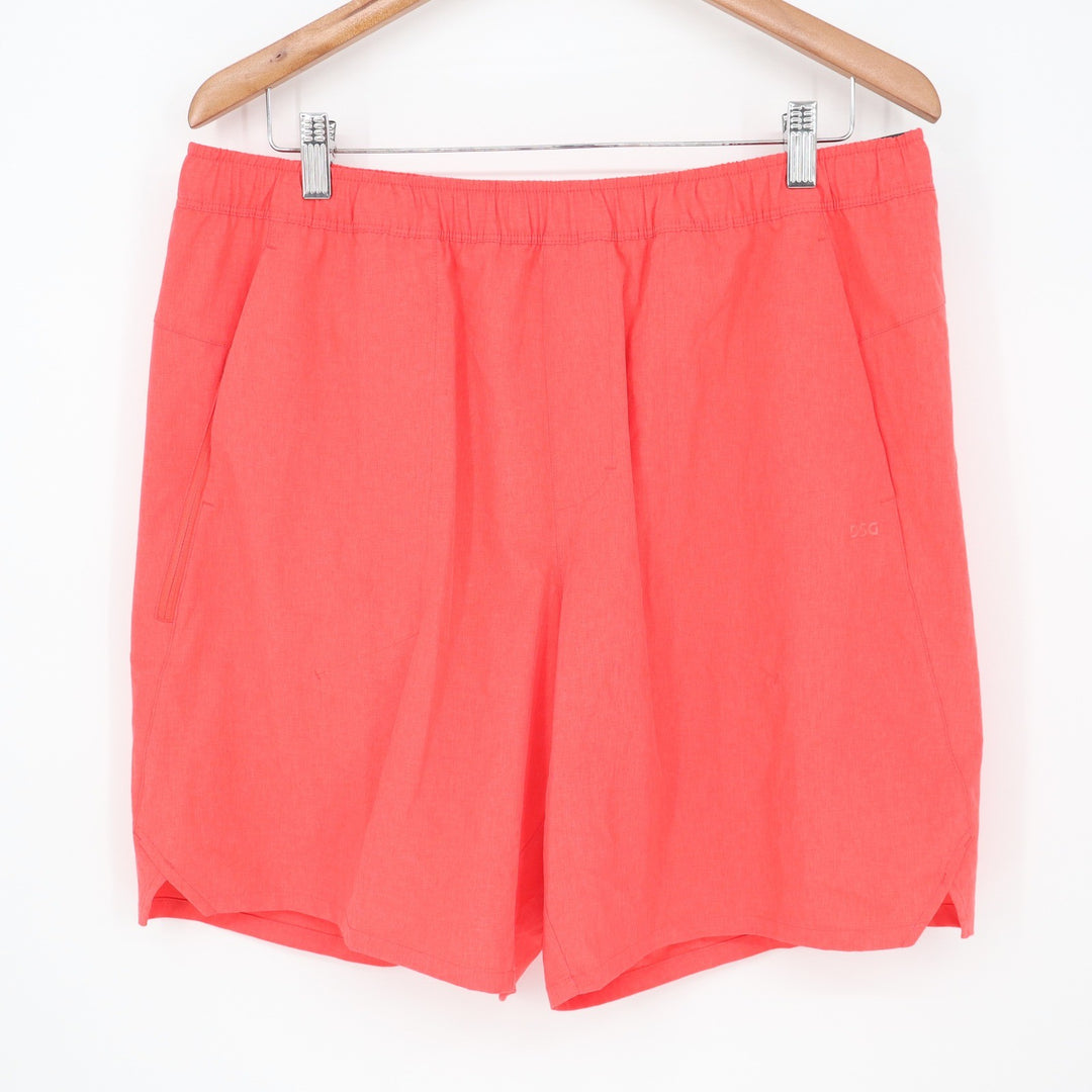DSG Mens 8 Inch Agility Short Cabana Coral Heather Orange Athletic L