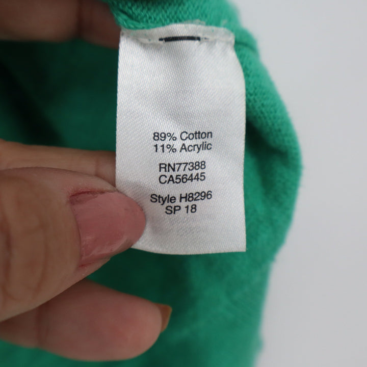 J.Crew Womens Green Short Sleeve Scoop Neck Cotton Blend Sweater Size S