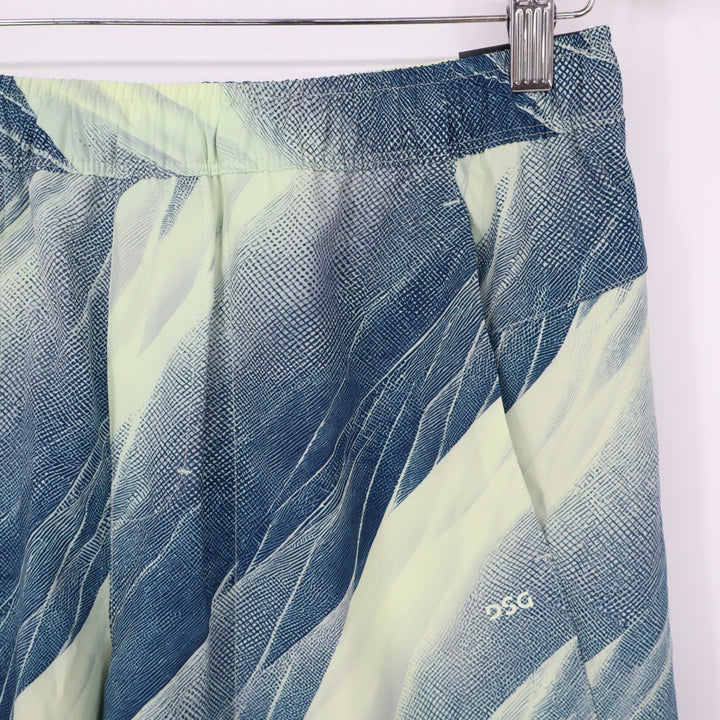 DSG Mens 6 Inch Agility Short Navy Lime Green Abstract Graphic Small