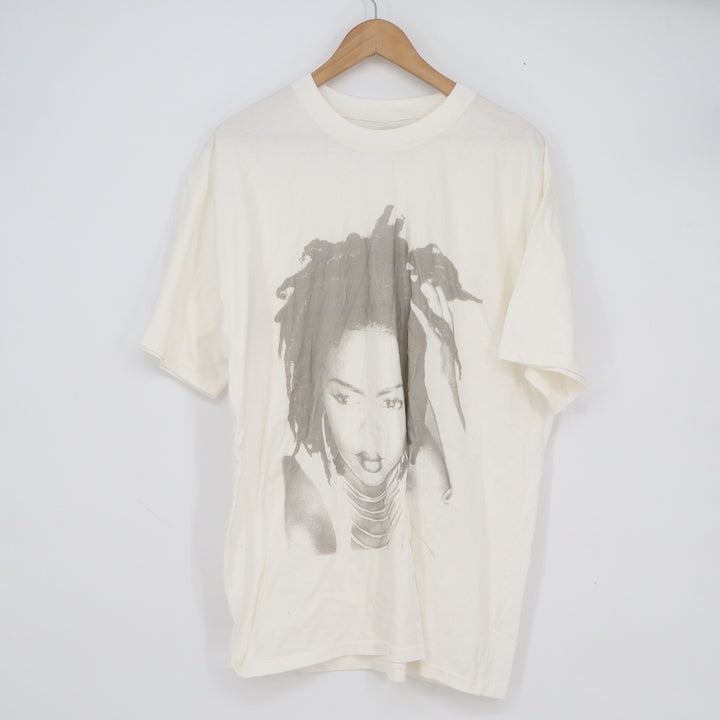 Lauryn Hill Graphic T-Shirt Mens Large Off-White Cotton Made in USA Music Tee
