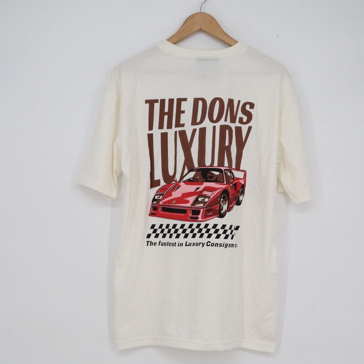 The Don's Luxury Ferrari F40 Graphic T-Shirt Mens Large Cream Streetwear Tee