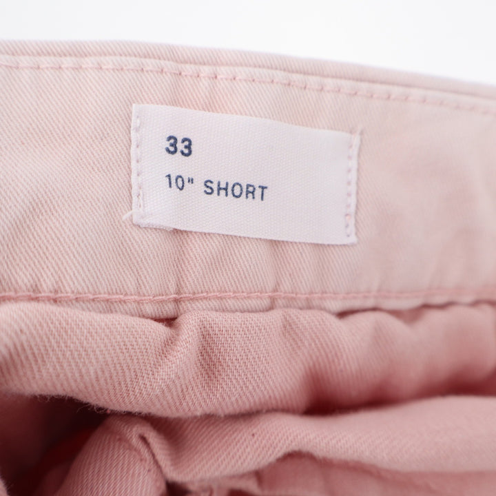 Gap Mens 33 Salmon Pink 10 Inch Chino Shorts Stretch Cotton Flat Front
