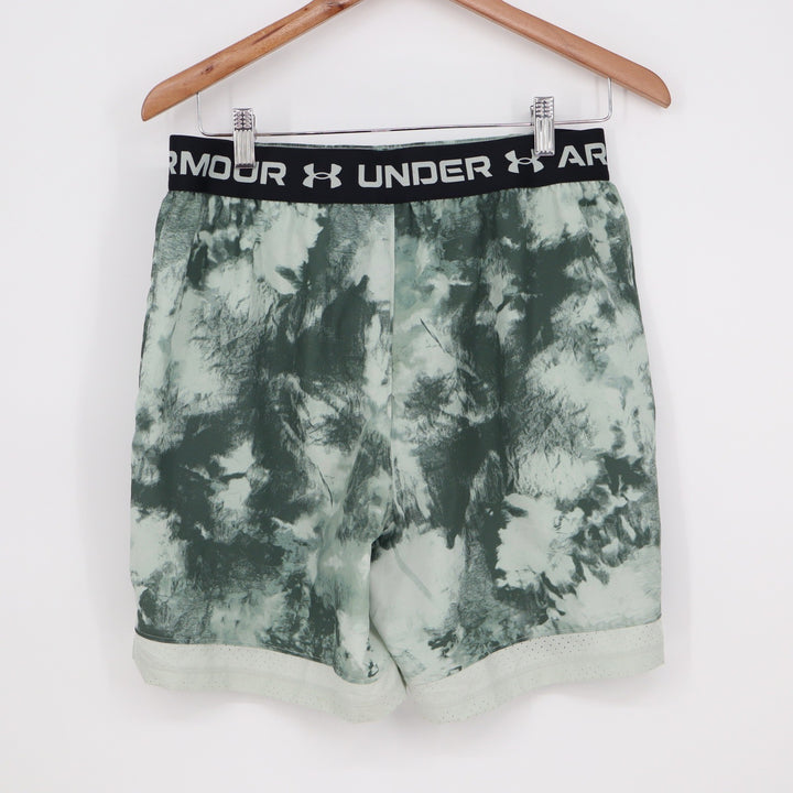 Under Armour Mens Vanish Woven 6in Print Shorts Green Tie Dye Medium NEW