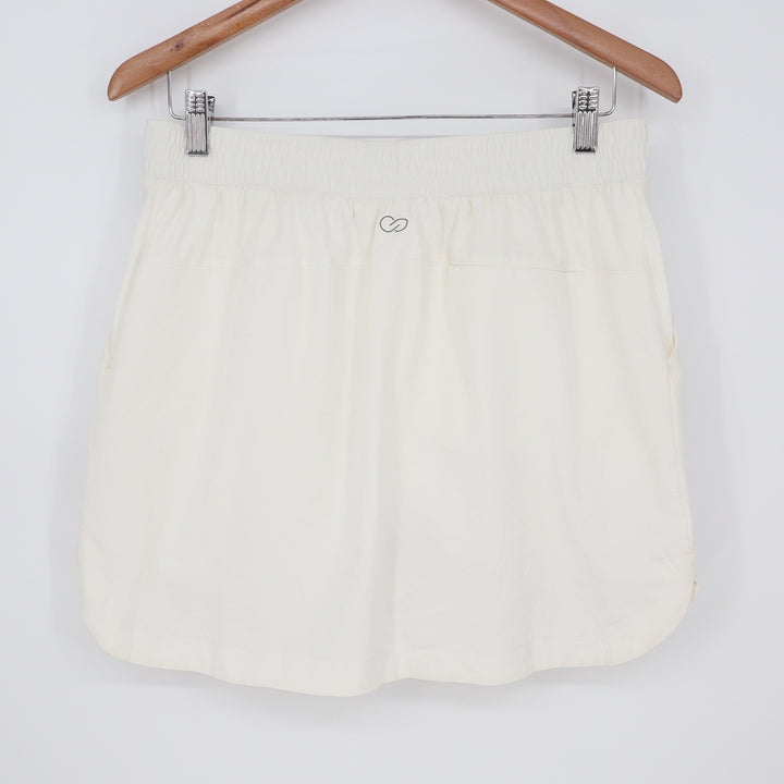 Calia Womens White Athletic Golf Tennis Skort with Built-in Shorts Size M