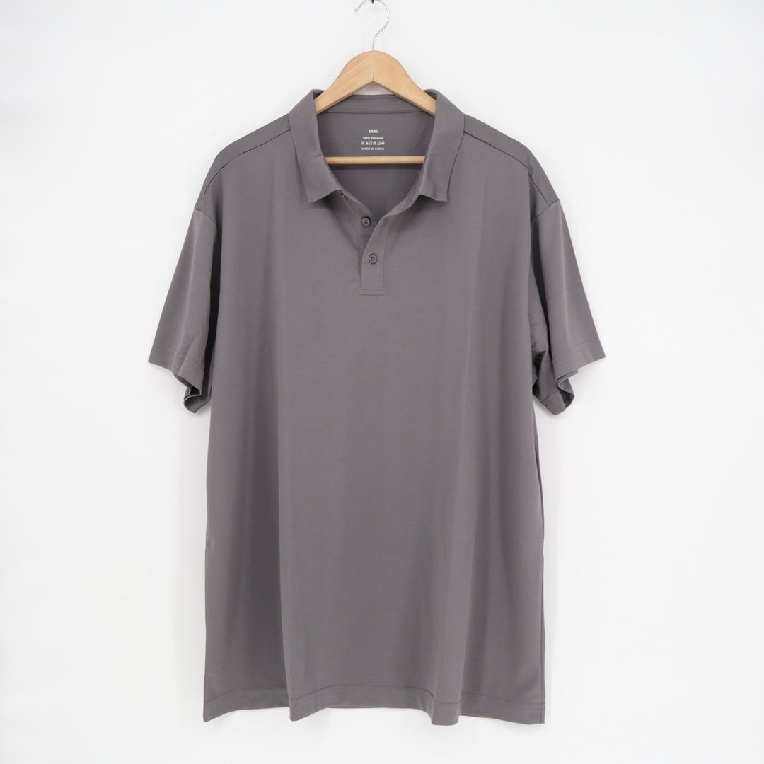 Polo Shirt Mens 3XL Faded Black Short Sleeve Collared Golf Tennis Performance