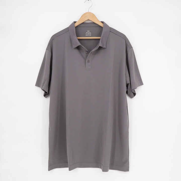 Polo Shirt Mens 3XL Faded Black Short Sleeve Collared Golf Tennis Performance