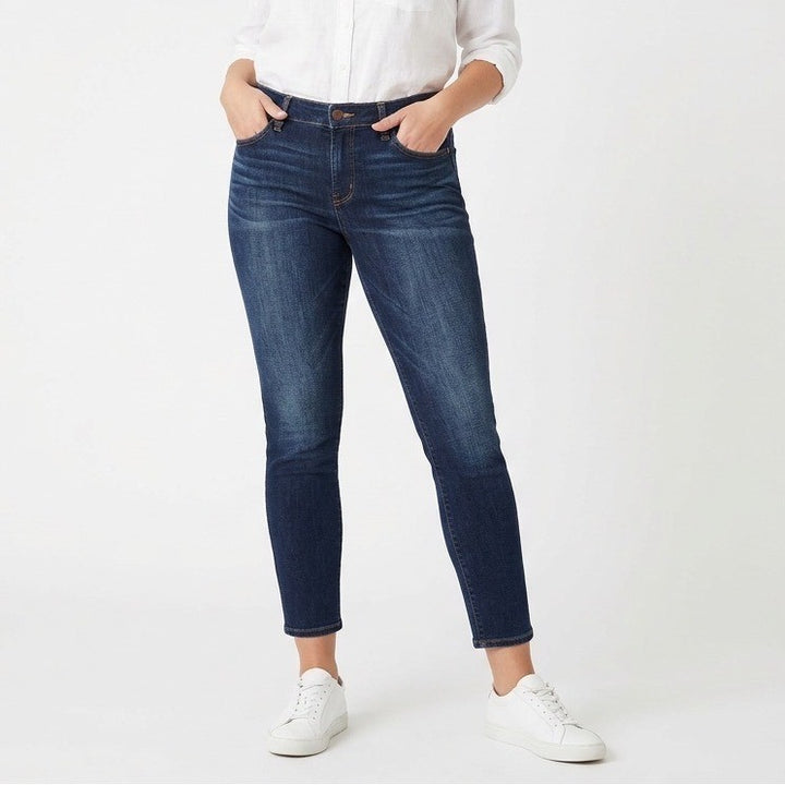 Lucky Brand Lolita Ankle Jeans Womens 2 Blue Denim Cotton Stretch Skinny Leg