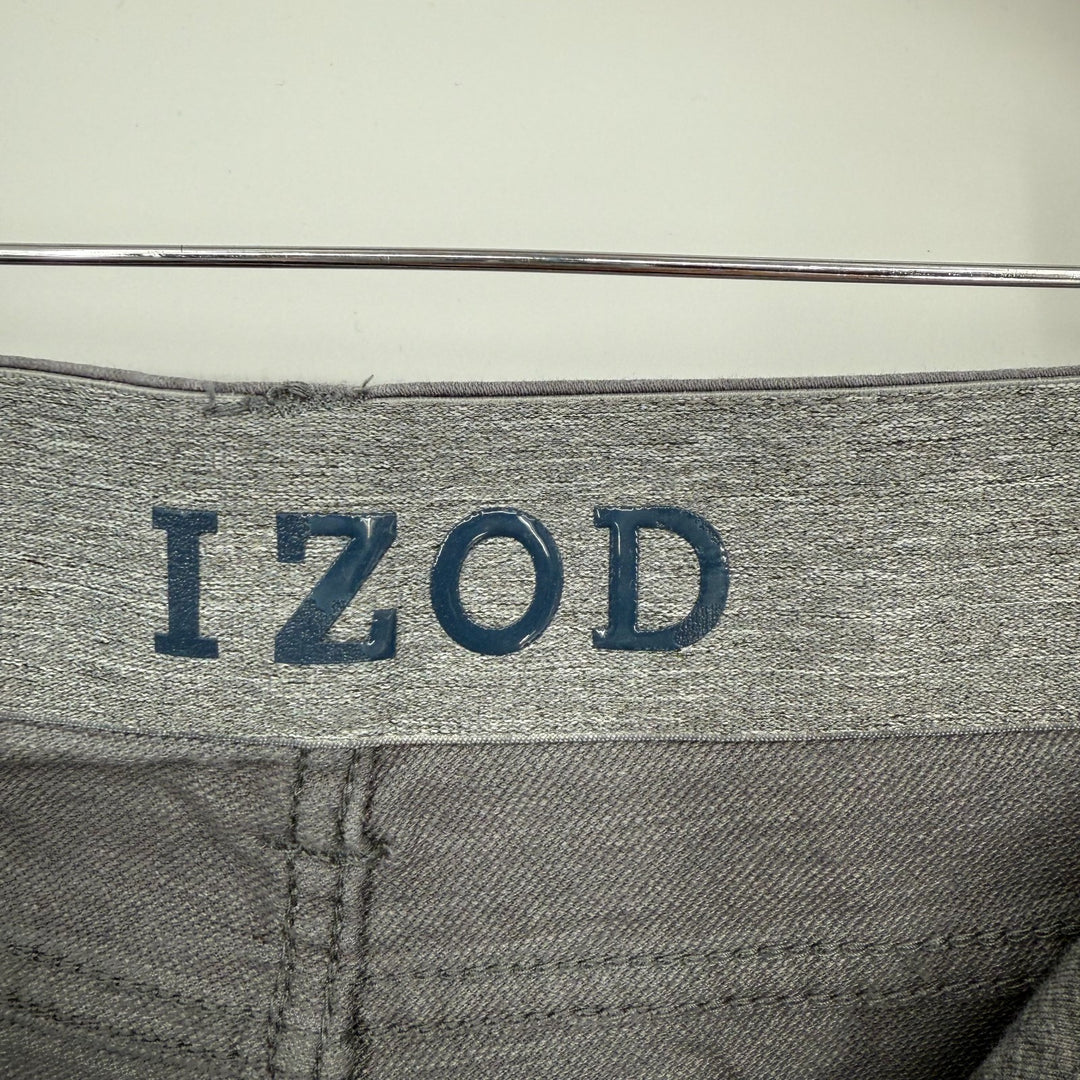 Izod Jeans Mens 32x32 Gray Denim Cotton Straight Leg Stretch Logo Regular Fit