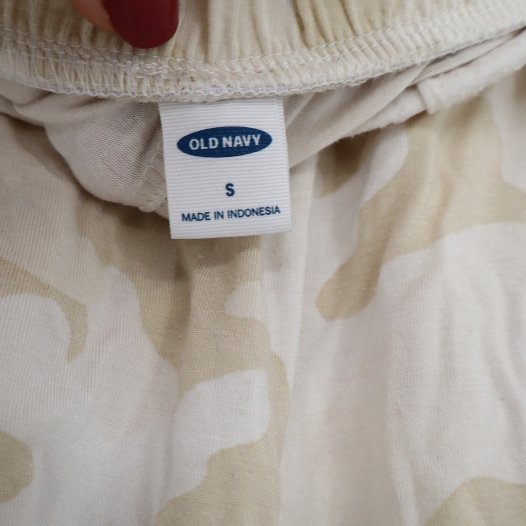 Old Navy Shorts Womens S Dolphin Hem Tan Camo Modal Blend Elastic Waist