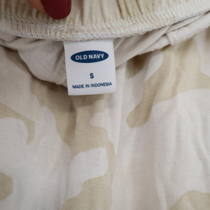 Old Navy Shorts Womens S Dolphin Hem Tan Camo Modal Blend Elastic Waist