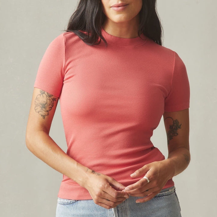 American Giant Women's Luxe Rib Crew Tee Size XS Made In USA