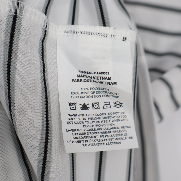 Nike Golf Mens Dri-FIT Striped Polo Shirt White Black Size S NEW