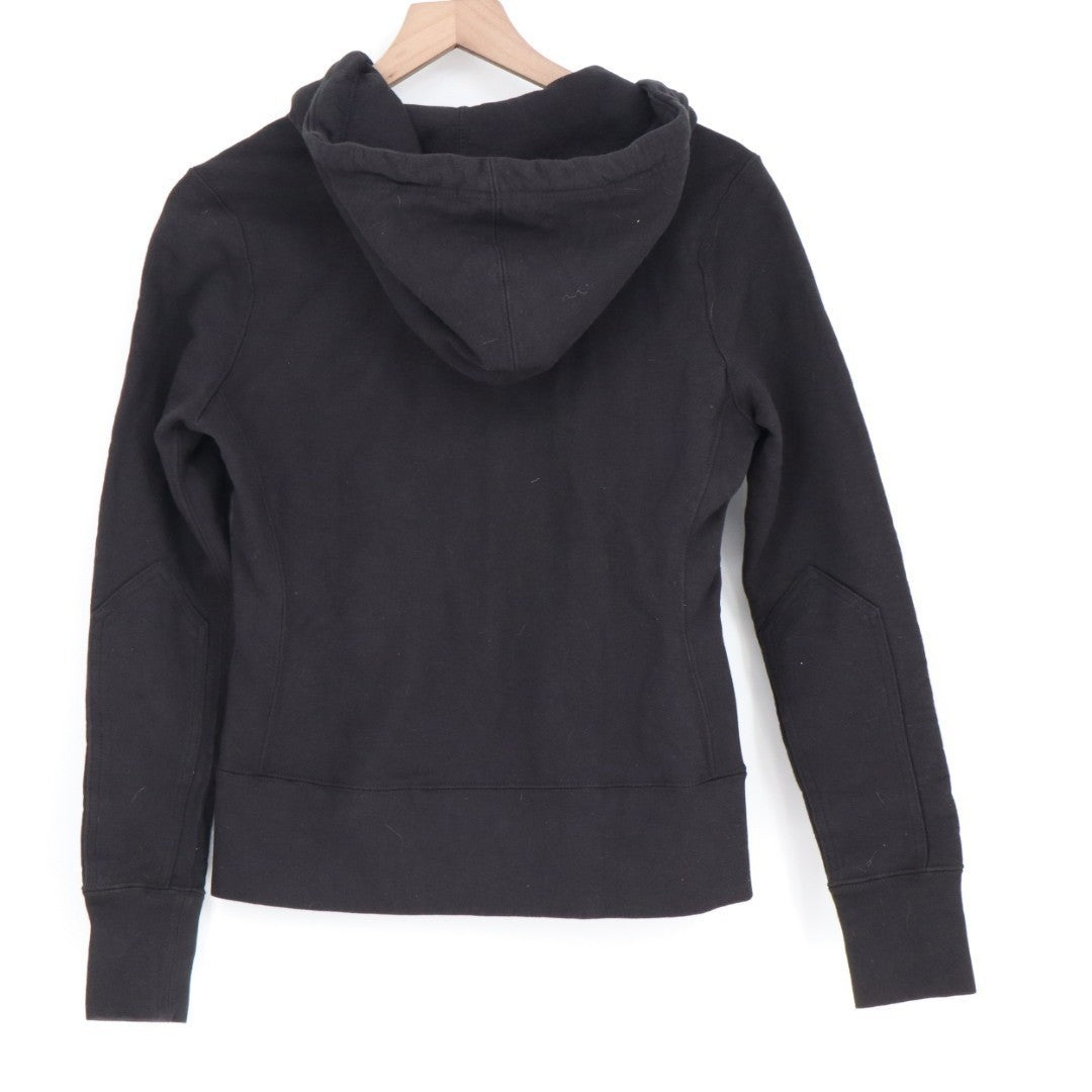 American Giant Classic Hoodie Womens XS Black Full Zip Cotton Long Sleeve