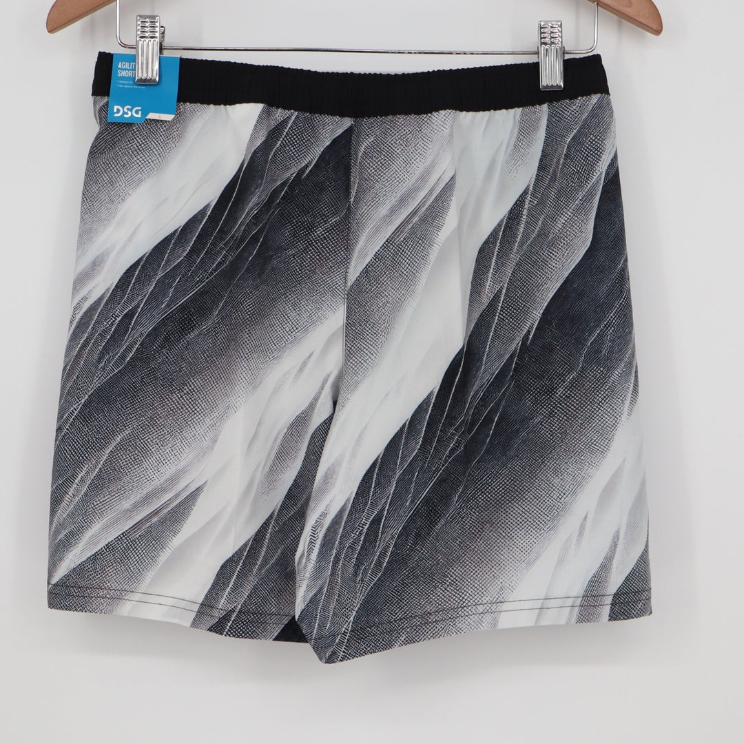 DSG Boys Agility Short Pure White AI Formation Print Athletic Size L 14-16 NEW