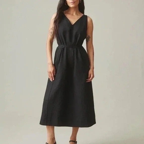 American Giant Women's Linen Tie Dress Size XS Made In USA