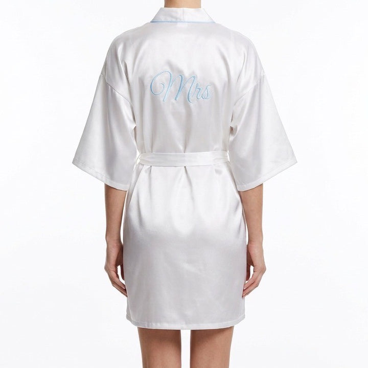 Linea Donatella The Mrs. Wrap Robe Womens Medium White Stretch 3/4 Dolman Sleeve