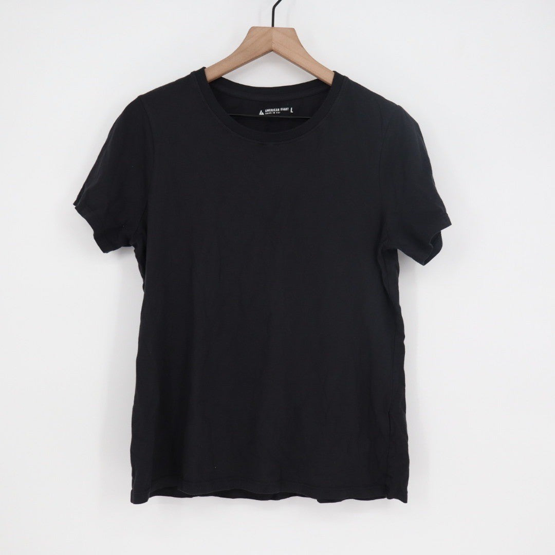 American Giant Classic Crew Neck T Shirt Black Made in USA Size Large