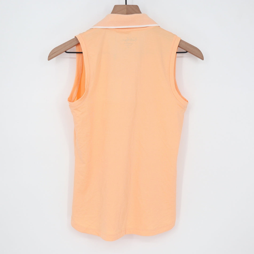 Walter Hagen Performance II Womens Sleeveless Polo Shirt Peach Orange XS